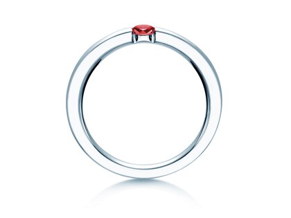 Verlovingsring Infinity Colour in 14K witgoud met robijn 0,15ct