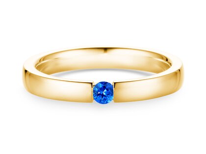 Verlovingsring Infinity Colour in 18K geelgoud met saffier 0,03ct