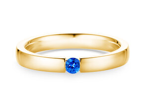 Verlovingsring Infinity Colour in 18K geelgoud met saffier 0,03ct