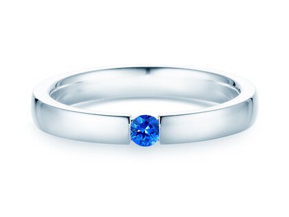Verlovingsring Infinity Colour in zilver 925/- met saffier 0,03ct