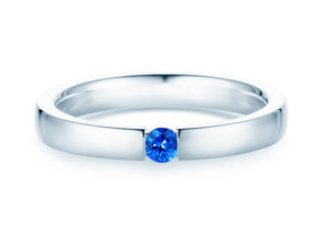 Verlovingsring Infinity Colour in zilver 925/- met saffier 0,03ct