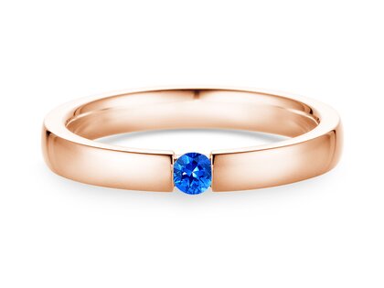 Verlovingsring Infinity Colour in 14K roségoud met saffier 0,03ct