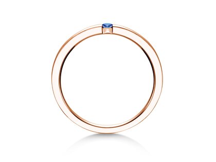 Verlovingsring Infinity Colour in 14K roségoud met saffier 0,03ct