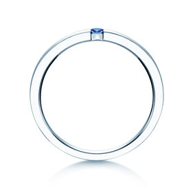 Verlovingsring Infinity Colour in zilver 925/- met saffier 0,03ct