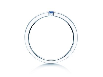 Verlovingsring Infinity Colour in zilver 925/- met saffier 0,03ct