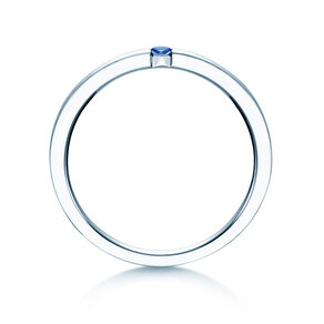 Verlovingsring Infinity Colour in zilver 925/- met saffier 0,03ct