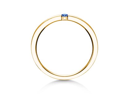 Verlovingsring Infinity Colour in 18K geelgoud met saffier 0,03ct
