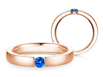 Verlovingsring Infinity Colour in 14K roségoud met saffier 0,15ct