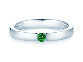 Verlovingsring Infinity Colour in 14K witgoud met smaragd 0,03ct