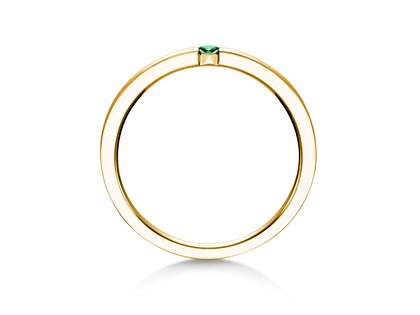 Verlovingsring Infinity Colour in 14K geelgoud met smaragd 0,03ct