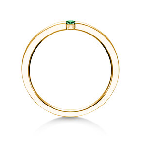 Verlovingsring Infinity Colour in 14K geelgoud met smaragd 0,03ct