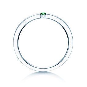 Verlovingsring Infinity Colour in zilver 925/- met smaragd 0,03ct