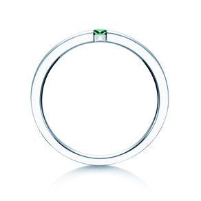 Verlovingsring Infinity Colour in 14K witgoud met smaragd 0,03ct