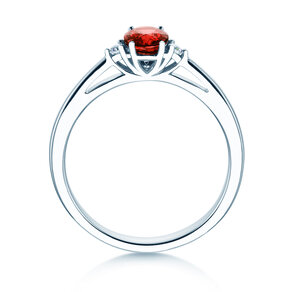 Verlovingsring Life in 9K witgoud met robijn 0,25ct en diamanten 0,03ct