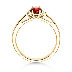 Verlovingsring Life in 18K geelgoud met robijn 0,25ct en diamanten 0,03ct