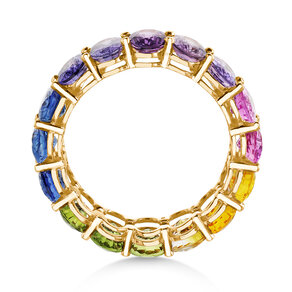 Ring Rainbow Oval in 14K geelgoud met saffier 8,33ct