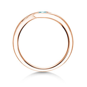 Verlovingsring Twist Colour in 9K roségoud met blauwe topaas 0,10ct
