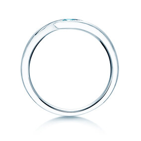Verlovingsring Twist Colour in zilver 925/- met blauwe topaas 0,05ct