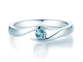 Verlovingsring Twist Colour in zilver