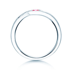 Verlovingsring Twist Colour in zilver 925/- met roze toermalijn 0,05ct