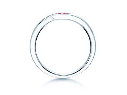 Verlovingsring Twist Colour in zilver 925/- met roze toermalijn 0,05ct