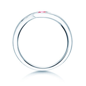Verlovingsring Twist Colour in zilver 925/- met roze toermalijn 0,05ct