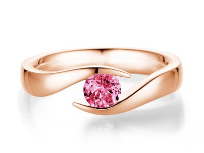 Verlovingsring Twist Colour in 18K roségoud met roze toermalijn 0,50ct