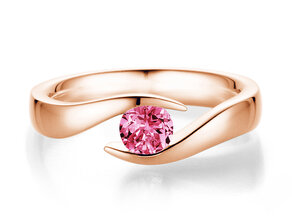 Verlovingsring Twist Colour in 18K roségoud met roze toermalijn 0,50ct