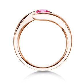 Verlovingsring Twist Colour in 18K roségoud met roze toermalijn 0,50ct