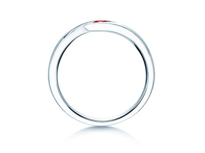 Verlovingsring Twist Colour in zilver 925/- met robijn 0,05ct
