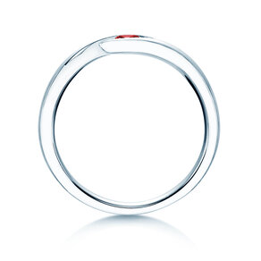 Verlovingsring Twist Colour in zilver 925/- met robijn 0,05ct