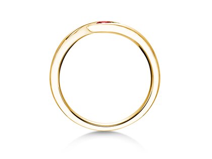 Verlovingsring Twist Colour in 14K geelgoud met robijn 0,05ct