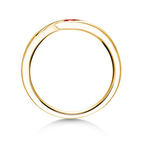 Verlovingsring Twist Colour in 14K geelgoud met robijn 0,05ct