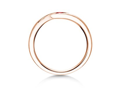 Verlovingsring Twist Colour in 9K roségoud met robijn 0,05ct