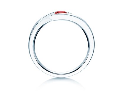 Verlovingsring Twist Colour in 18K witgoud met robijn 0,25ct