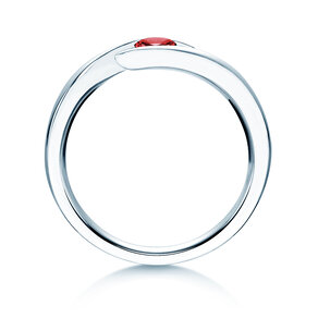Verlovingsring Twist Colour in 18K witgoud met robijn 0,25ct