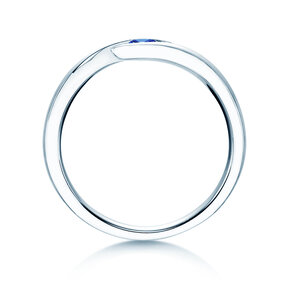 Verlovingsring Twist Colour in zilver 925/- met saffier 0,10ct