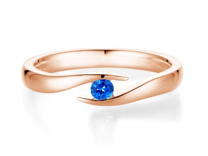 Verlovingsring Twist Colour in 14K roségoud met saffier 0,05ct