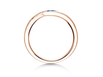 Verlovingsring Twist Colour in 14K roségoud met saffier 0,05ct