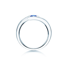 Verlovingsring Twist Colour in 14K witgoud met roze toermalijn 0,50ct