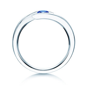 Verlovingsring Twist Colour in zilver 925/- met saffier 0,15ct