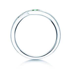 Verlovingsring Twist Colour in zilver 925/- met smaragd 0,05ct