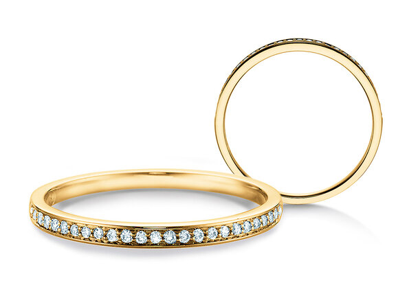 Verlovingsring Alliance-/Eternityring in 14K geelgoud met diamanten 0,21ct G/SI