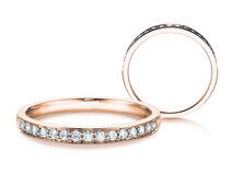 Verlovingsring Alliance-/Eternityring in 14K roségoud met diamanten 0,125ct G/SI