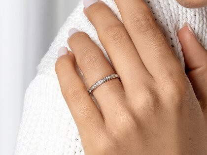 Verlovingsring Alliance-/Eternityring in 14K geelgoud met diamanten 0,30ct G/SI