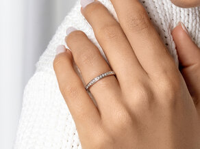 Verlovingsring Alliance-/Eternityring in 14K geelgoud met diamanten 0,30ct G/SI