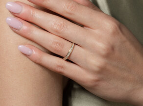 Verlovingsring Alliance-/Eternityring in 18K geelgoud met diamanten 0,39ct G/SI