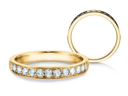 Verlovingsring Alliance-/Eternityring in 18K geelgoud met diamanten 0,39ct G/SI