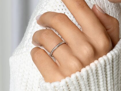 Verlovingsring Alliance-/Eternityring in 18K geelgoud met diamanten 0,255ct G/SI