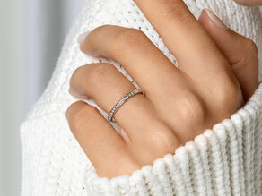 Verlovingsring Alliance-/Eternityring in 18K geelgoud met diamanten 0,255ct G/SI